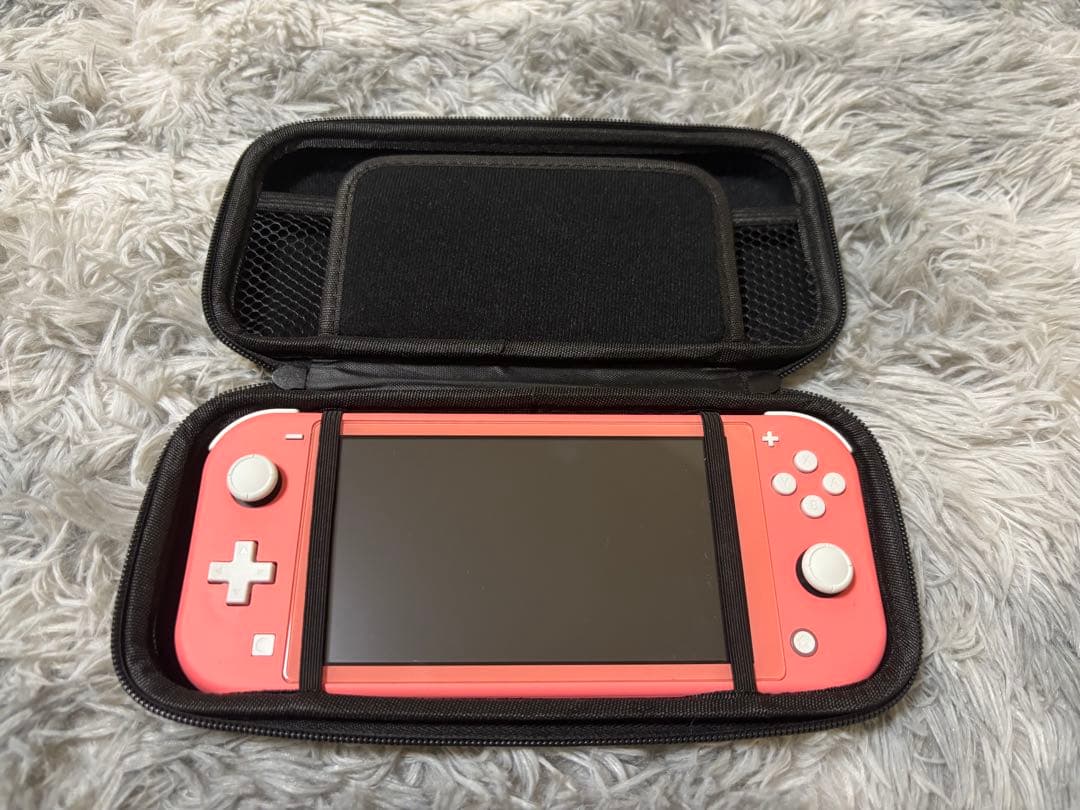 Nintendo Switch Lite 本体 コーラルピンク ケース付き