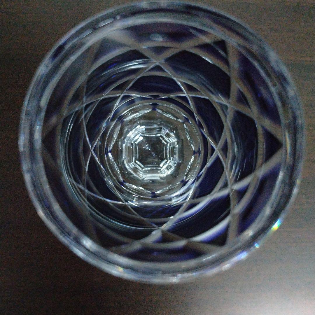 薩摩切子 脚付杯(中)