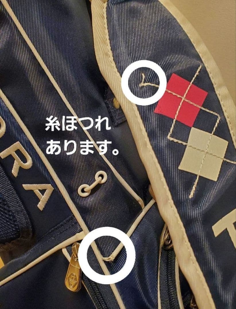 【美品】FIDRA スタンドキャディバッグ レディース アーガイル柄♡フィドラ