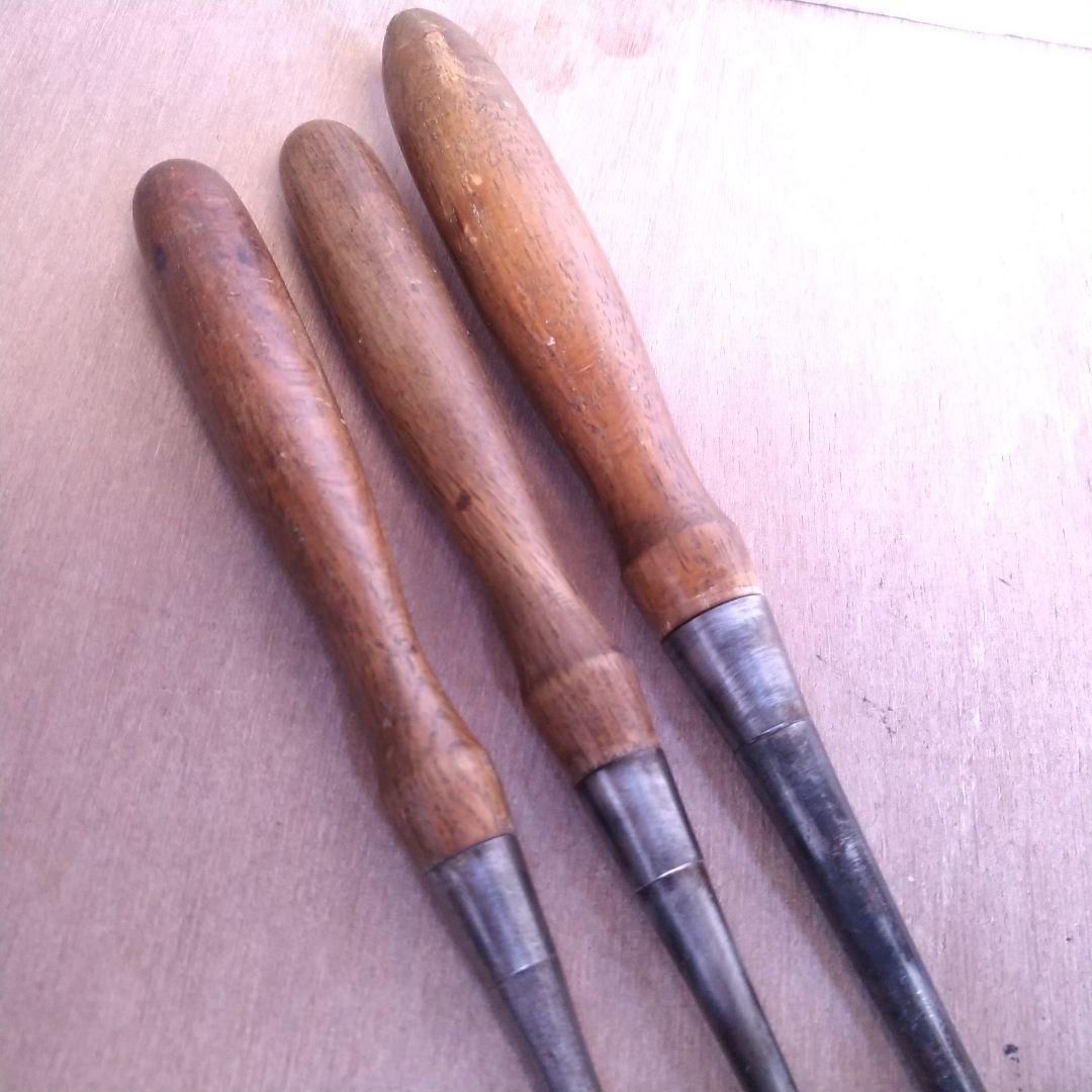 外丸コテノミ 彫刻ノミ 3本組