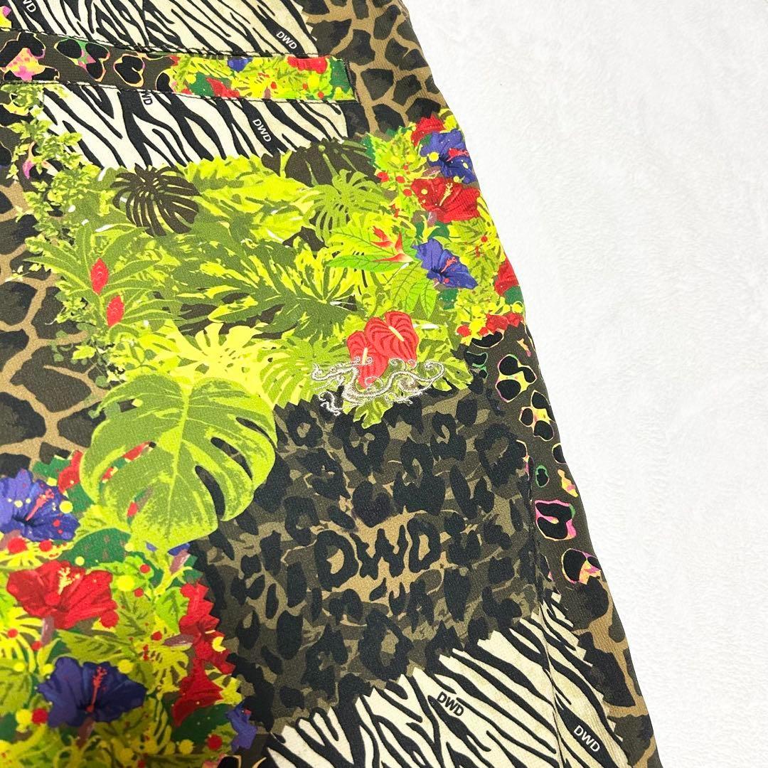 ダンスウィズドラゴン【2】激チャラ 総柄 ヒョウ柄 ゴルフウェア ショートパンツ