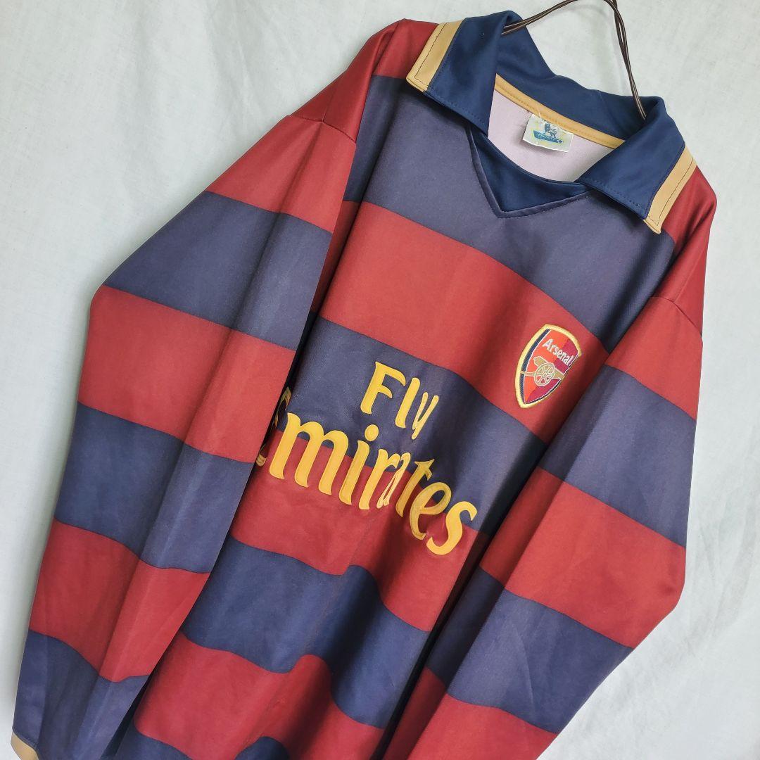 アーセナル ロビン・ファン・ペルシ サッカー 長袖 ユニフォーム ストライプ