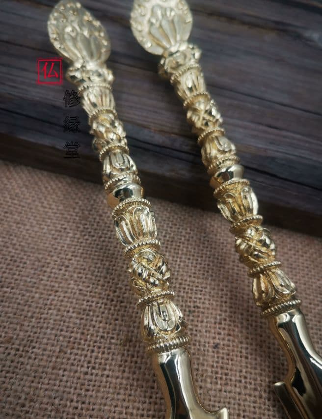 【修縁堂】 密教法具古美術品 真鍮製 如意財神剣 辟邪 開運