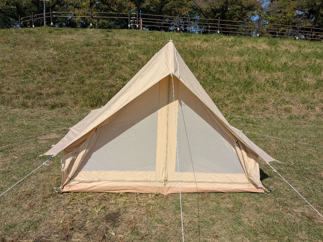 【美品】glamcamp　ツーポールロッジテント　TC素材　グランドシート付き