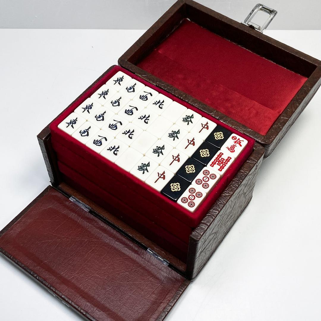 極希少 ミズノ丸一 麻雀牌 背黒 家紋 法悦