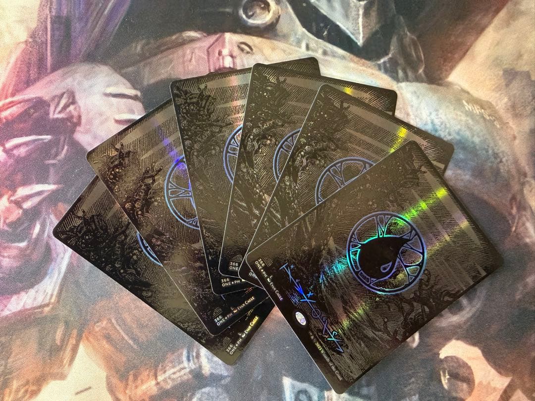 mtg オイルスリック　foil 基本土地　各種6枚セット