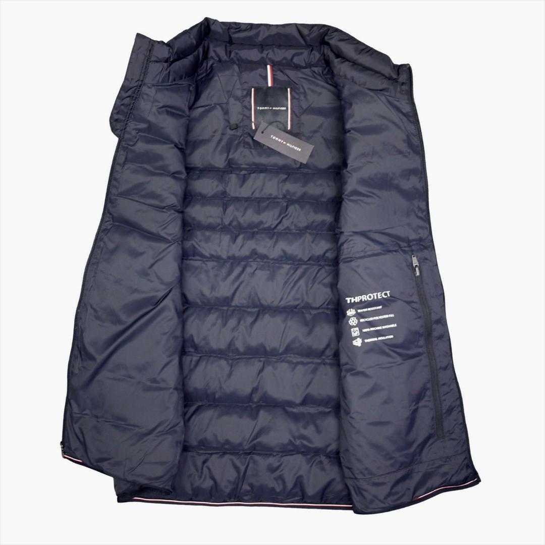 新品 トミーヒルフィガー THPROTECT 軽量 耐水 中綿 ベスト XL 紺