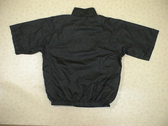 62867　パラディーゾ　裏メッシュ　ハーフジップ半袖トップス　黒　Ｌ