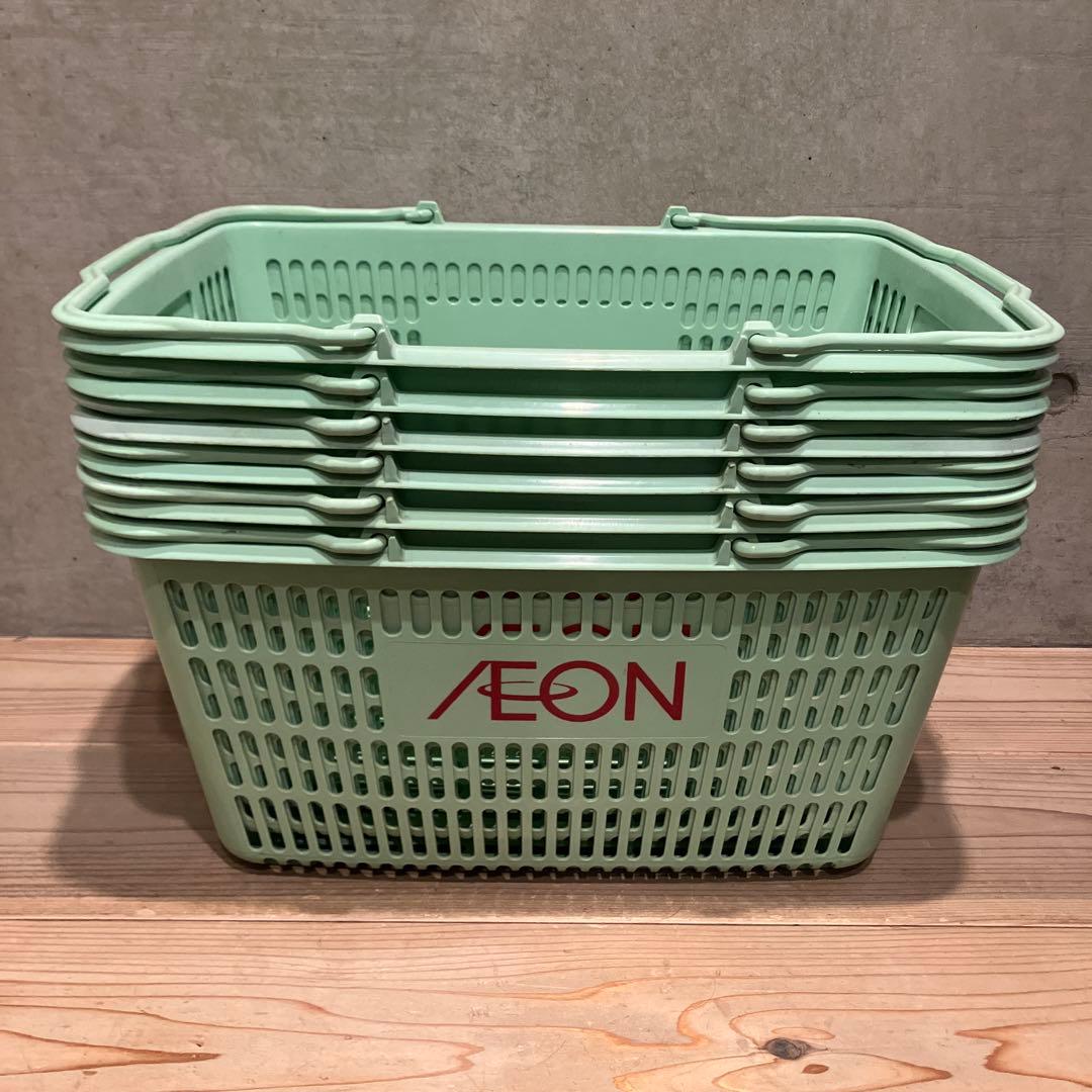 チ*公様 昭和レトロ　イオン　9個　買い物かご　レトロポップ　収納　かご　店舗