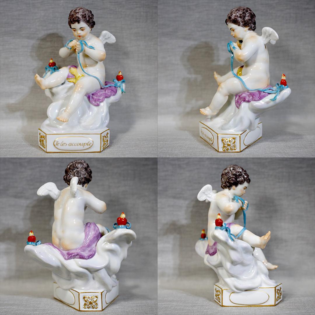 【レア連番 １級品】マイセン 天使 連作 デヴィーゼンキント ４体 寓意的天使