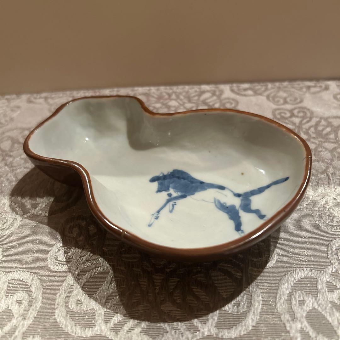 古伊万里　瓢箪型　馬絵図　江戸中期