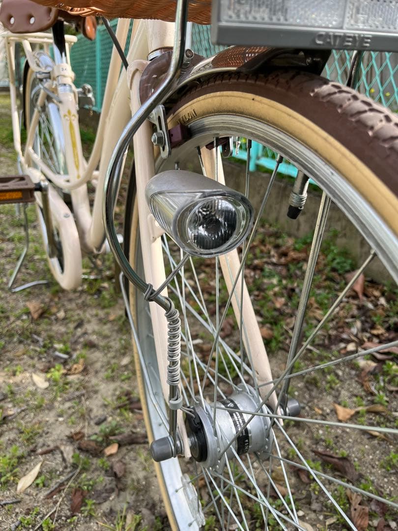 フェリーク ジュニア自転車24インチ　クリーム　アサヒ