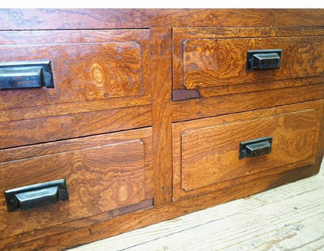 1036 アンティーク　ローボード　引き出し　収納棚　展示台　ローテーブル