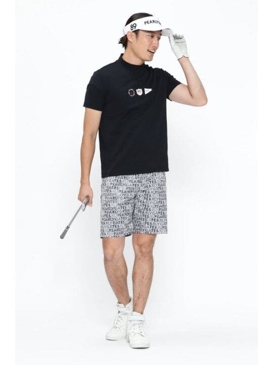 PEARLY GATES ロゴプリント ゴルフショーツ