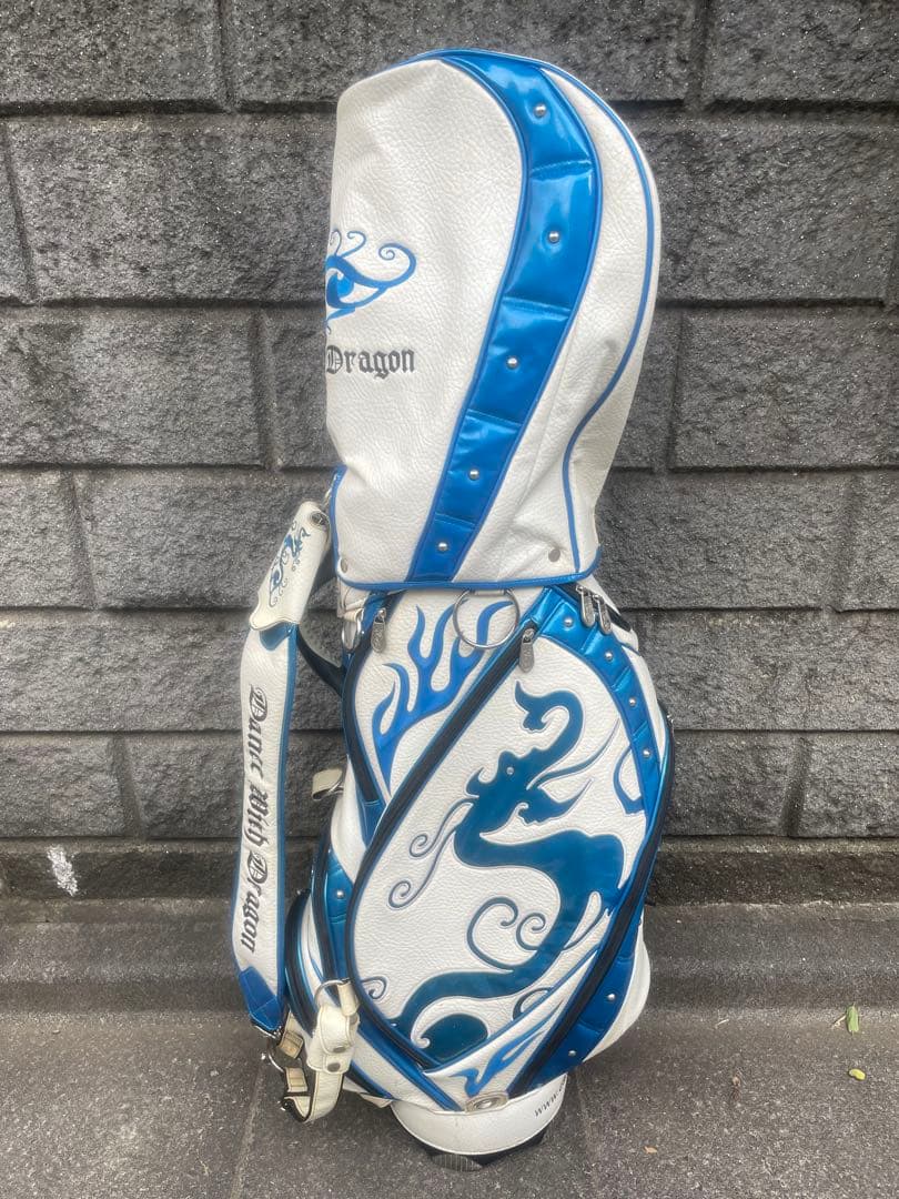 ダンスウィズドラゴン　キャディバッグ ホワイト/ブルー