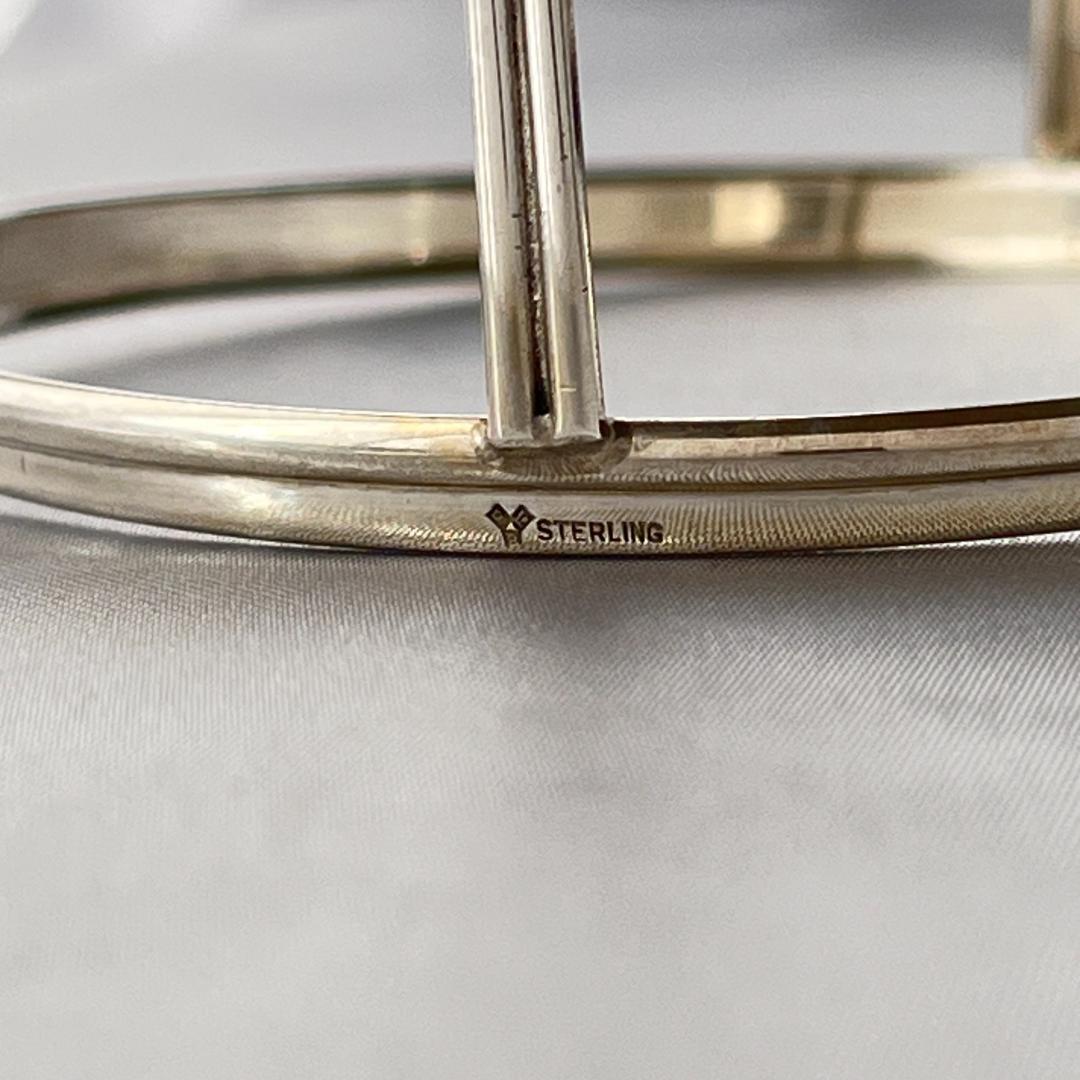 【Lunt】【純銀 / ガラス】ワイングラスコースター 6枚 スターリング