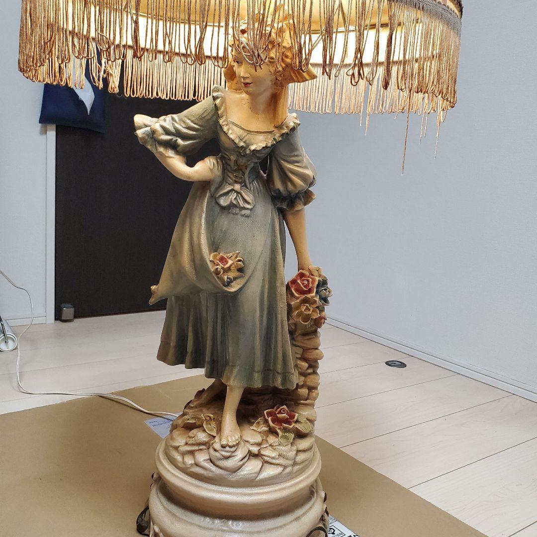 大幅値下げ【激レア/特大90cm】高級 陶器製 アンティークランプ 西洋美術