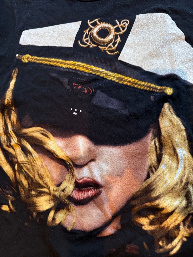 Hanes 黒色 Tシャツ Lサイズ マドンナ