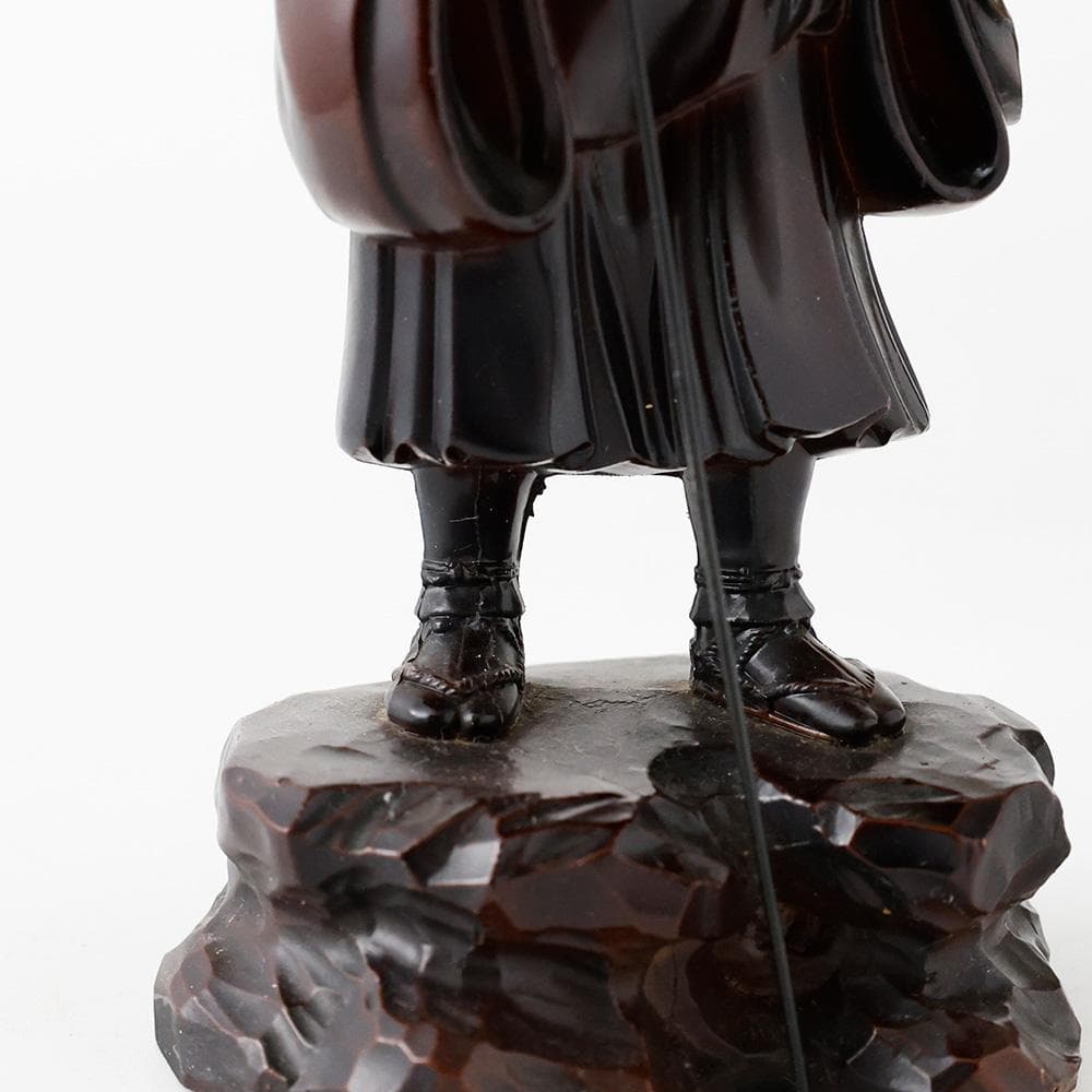 T牧田秀雲作 高岡銅器 空海 弘法大師像 銅像 置物 飾物 銅器　金属工芸