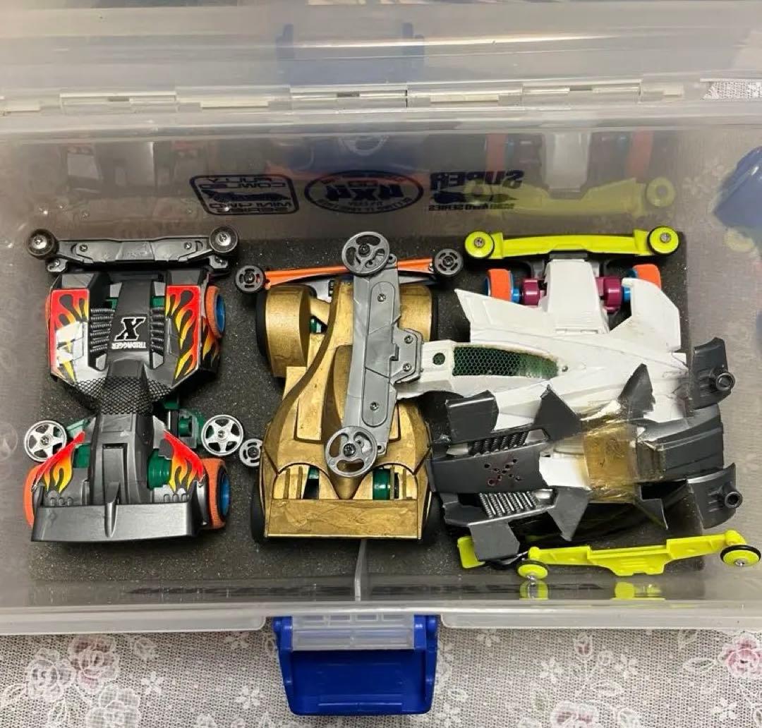 値下げ　タミヤ ミニ四駆スーパーレーサーズボックス2個＋モーター11個など