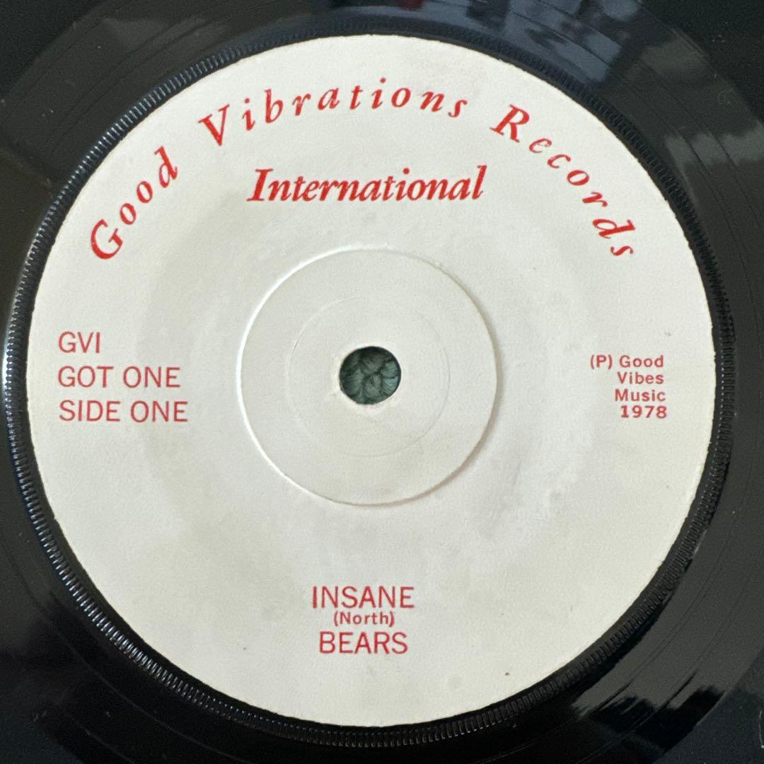 Bears『Insane and Decisions』7inchアナログレコード