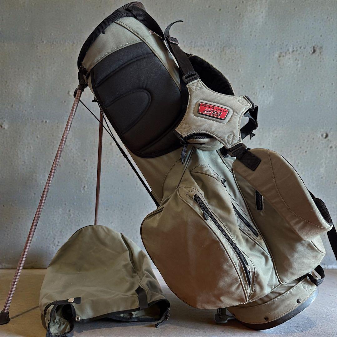 ブリーフィングゴルフ　キャディバッグ　ショルダー式　スタンド式　カーキ　軽量