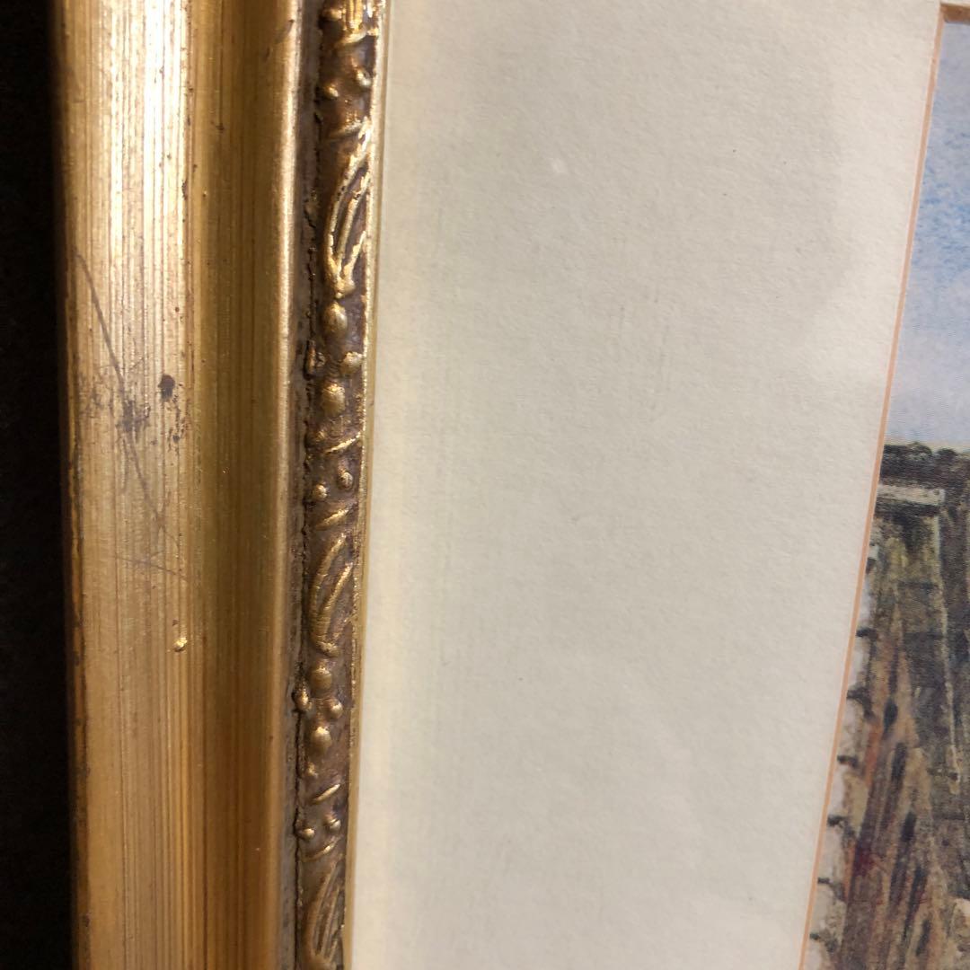 イギリス ダービー ダービシャー 額入り 風景画 イギリス購入 チャーチ