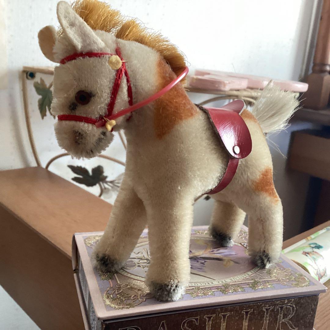 ヴィンテージシュタイフ　アンティーク　ロバ　仔馬　ロッキングホース木馬