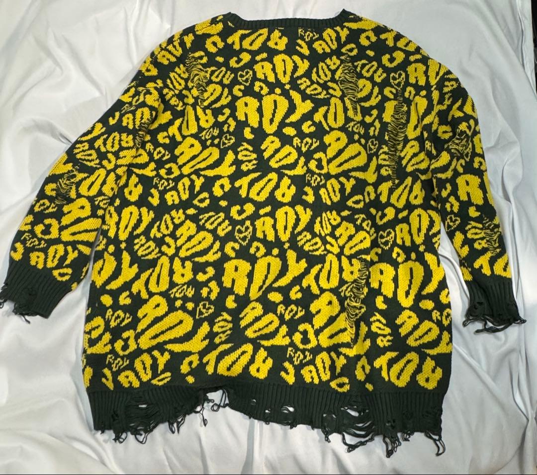 ROY reflect overjoy ROY総柄ダメージニットLiSA