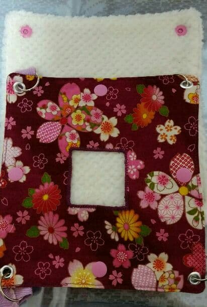 モモンガハウス(和柄・紫)かのこボアオフホワイト   大きいサイズ(家族用)