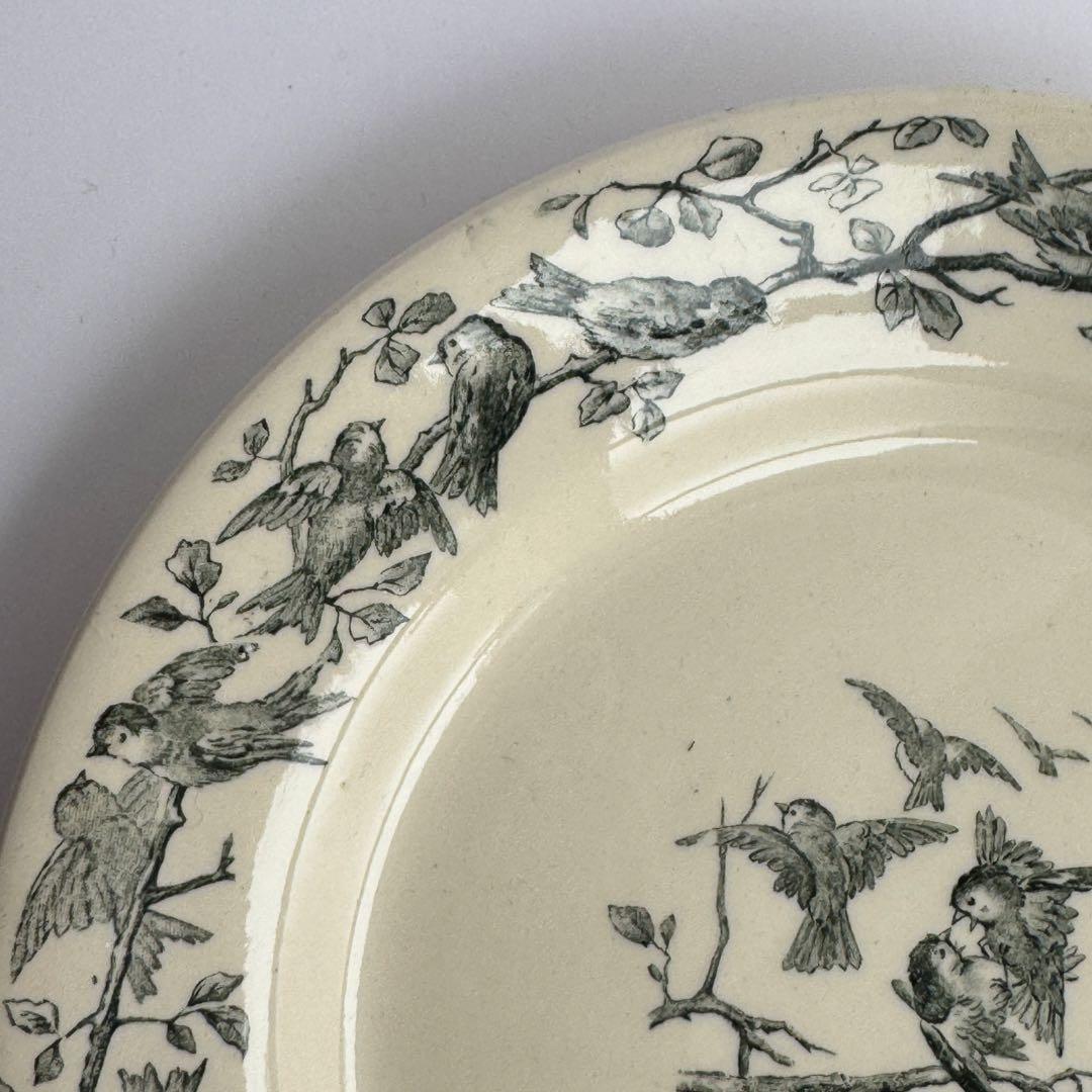 美品　フランスアンティーク　Gien AVIARY ディナープレート