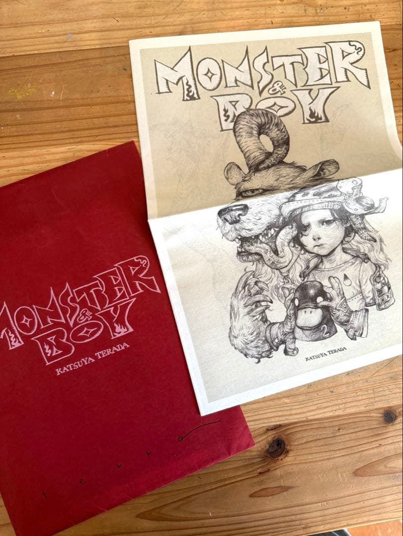 【直筆サイン】寺田克也 MONSTER BOY 作品集 2冊セット