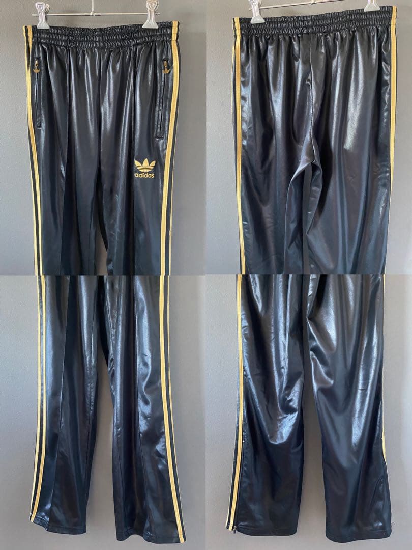 古着 adidas アディダス ジャージ 黒 ラフパンツ 美品