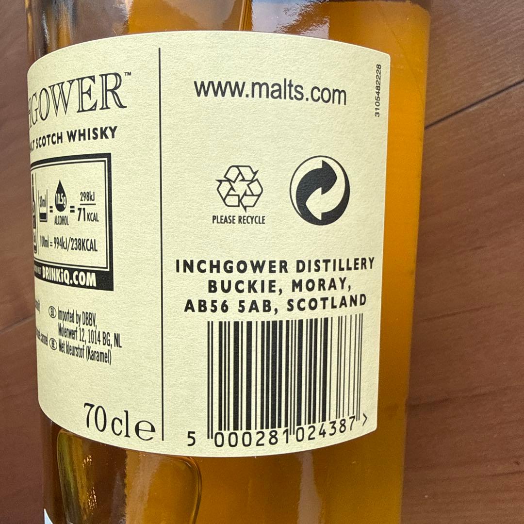 【新品未開封】インチガワー14年　スペイサイドシングルモルトスコッチウイスキー