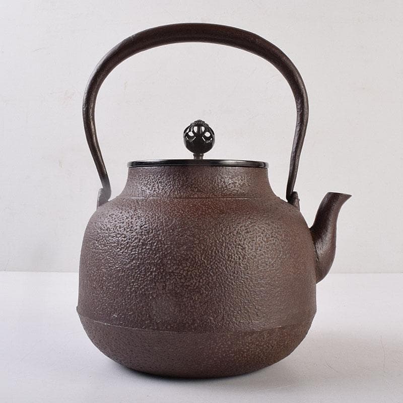 ばろん煎　釜師　佐藤浄清作　真形　鉄瓶　鉄釜　共布共箱　V　R9061H