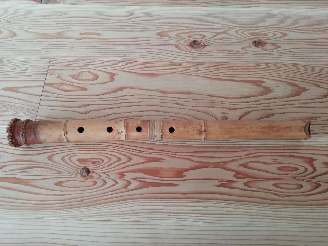 (値下げしました)竹製 尺八 5穴 専用ケース付き