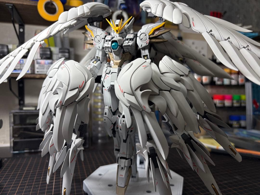 MGウイングガンダムゼロVer.Ka スノーホワイトプレリュード 全塗装 完成品