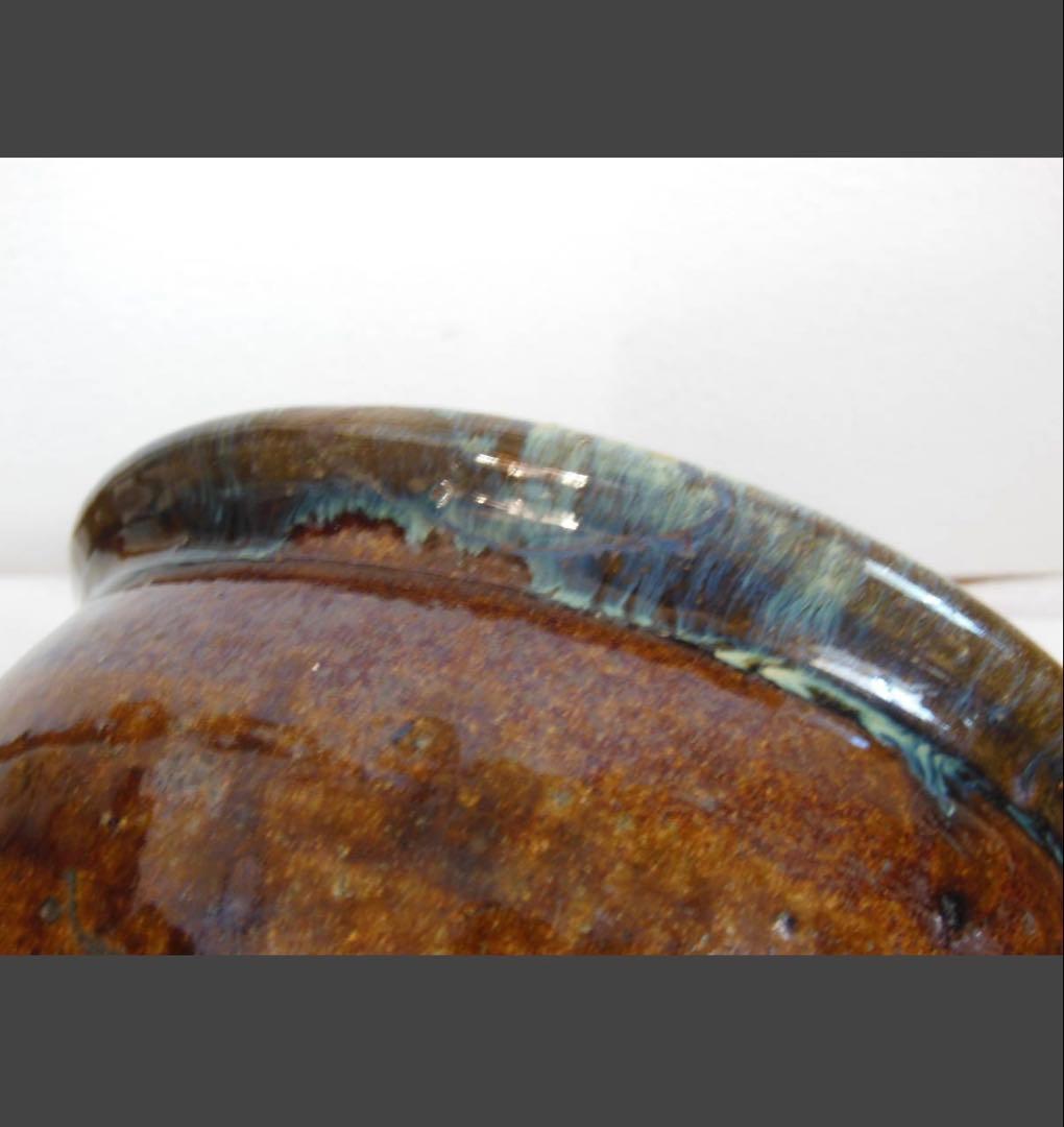 江期 朝鮮唐津水指 時代箱付 黑漆塗蓋　茶道具 茶席道具 茶室 水指　古唐津