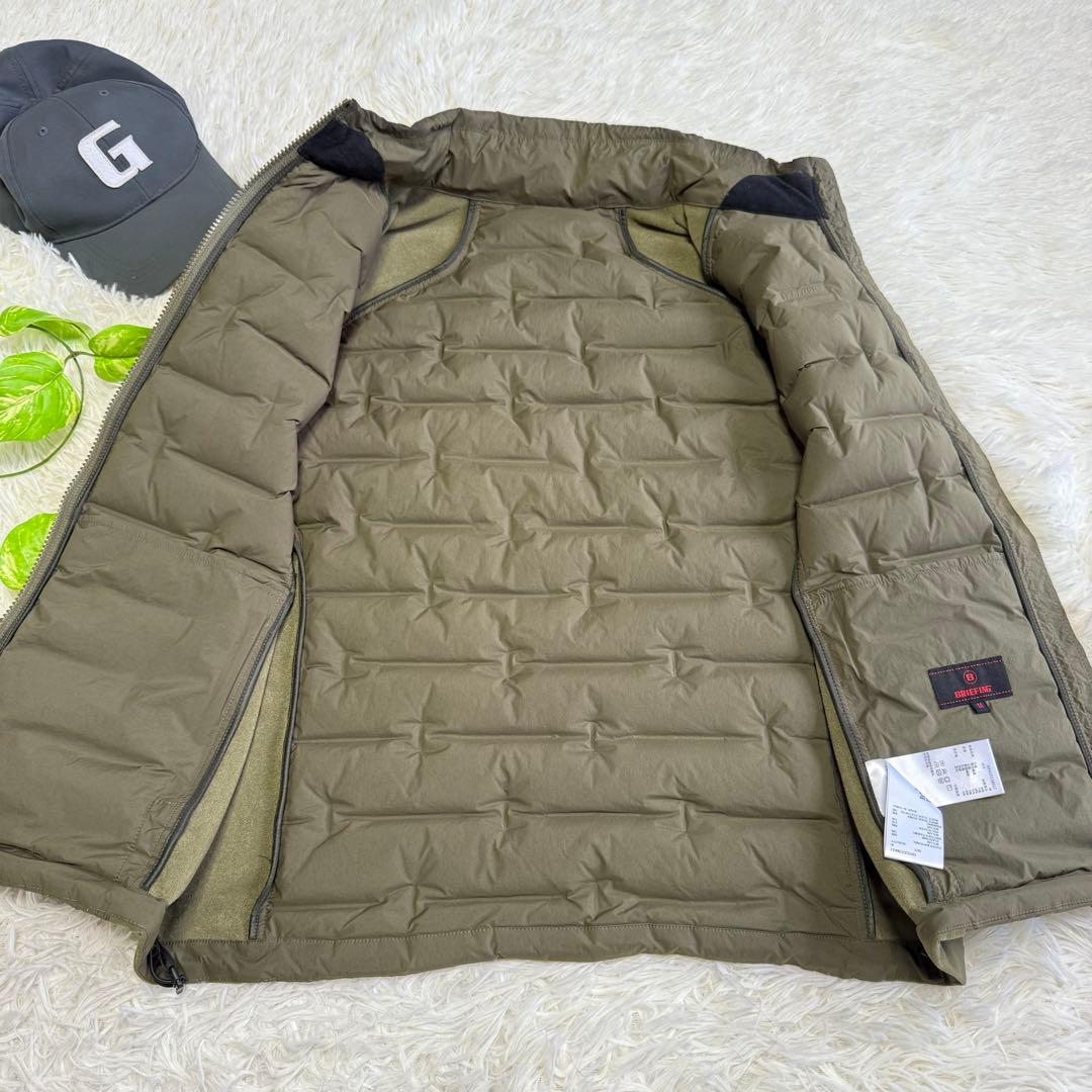 【ブリーフィングゴルフ】極美品 ハイブリッド ダウンベスト カーキ Mサイズ