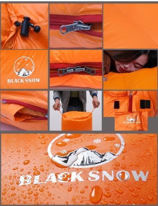 ★SALE★　高級ダウン使用　マミー型　寝袋 ダウンシュラフ　1000g　レッド