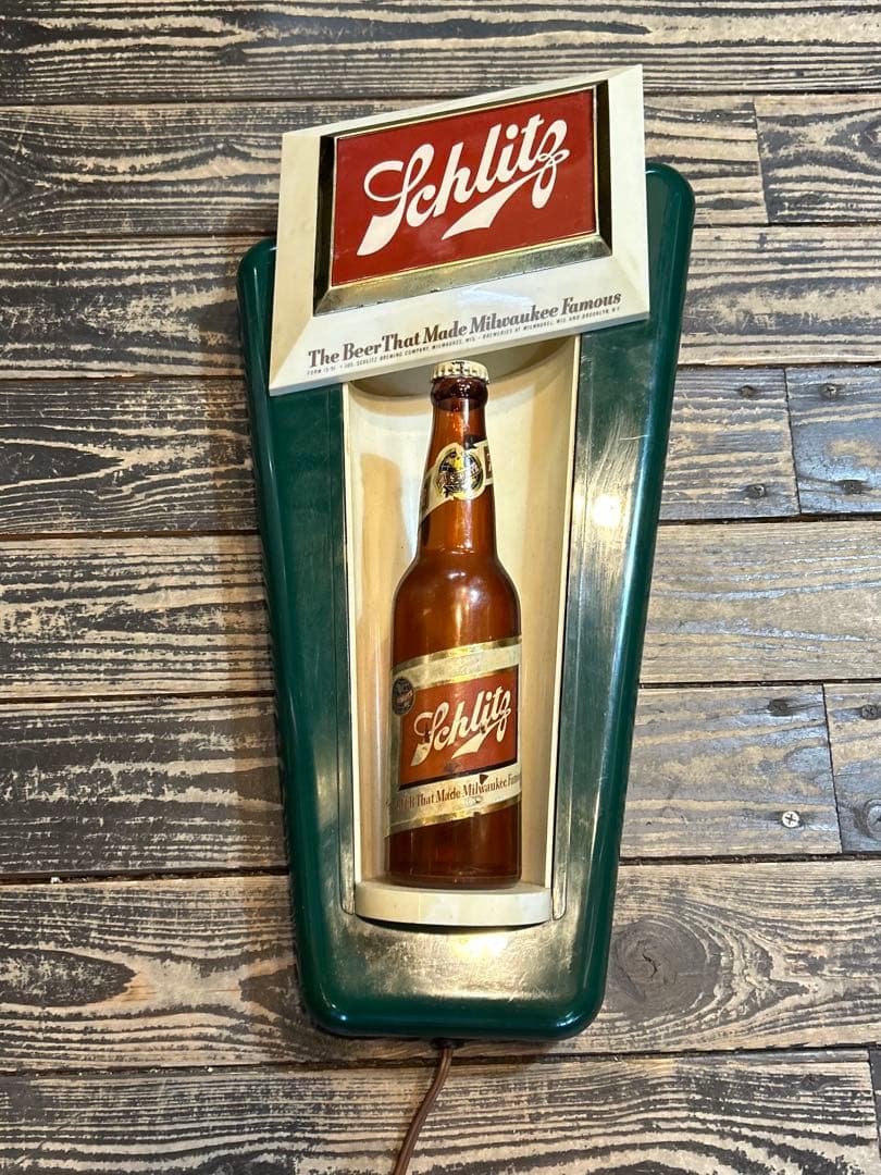 1950sヴィンテージ Schlitz シュリッツビールサインライト
