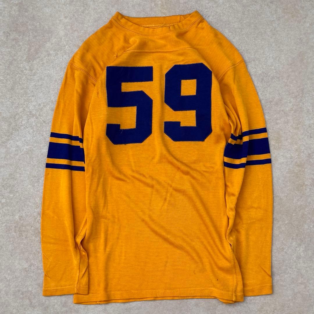 50's フットボールT コットン100% チューブボディ　ビンテージ