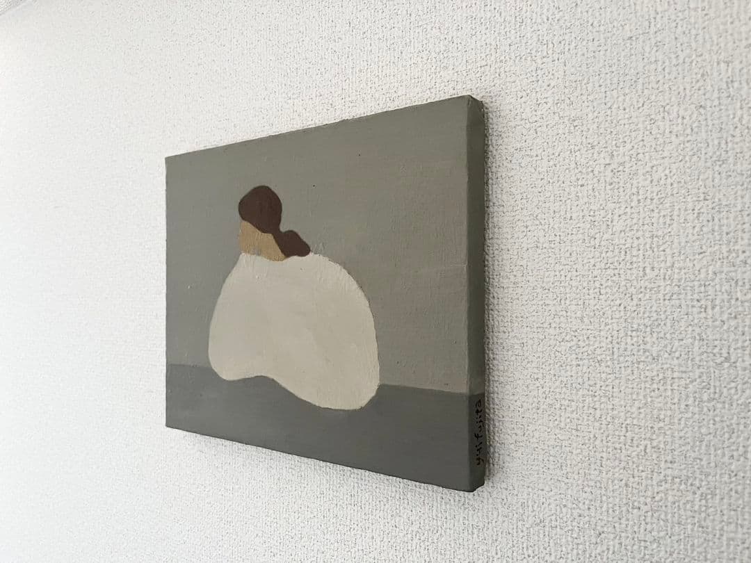 油彩画　１人で考える