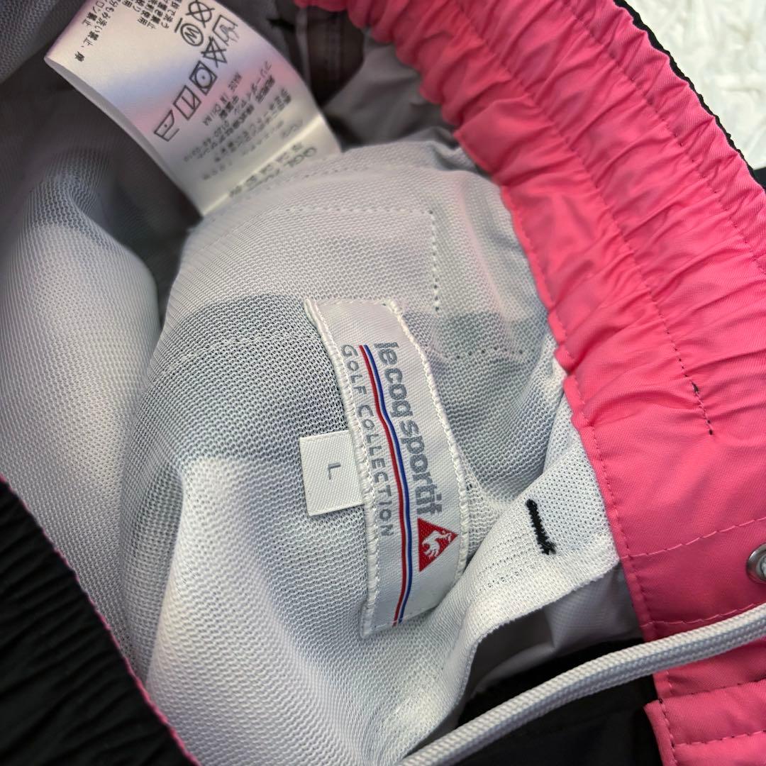 ルコックゴルフ レインウェア セットアップ ピンク 防水 ゴルフウェア