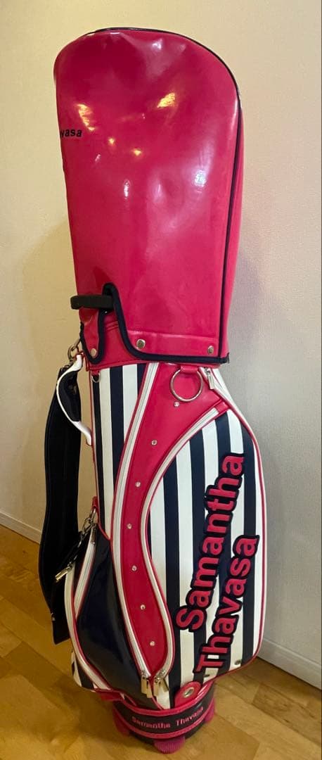 サマンサタバサ 限定　レア　エナメル　キャディバッグ　ネイビー 新品