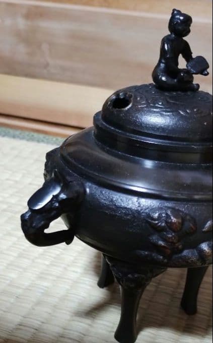 [新品未使用]香炉　村田宏　高岡銅器　七福神　桐箱入り 　村田宏作/香炉