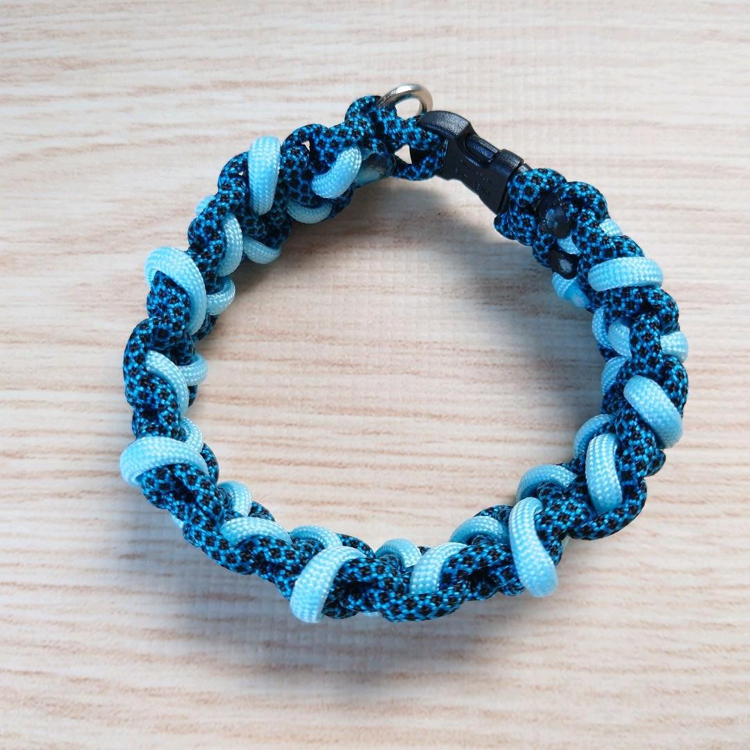 パラコード❥首輪❥ブルー  　№009
