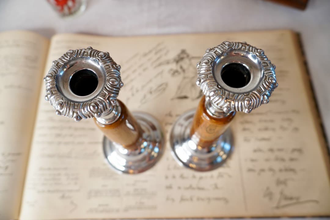 イギリス ヴィンテージ キャンドルスタンド 2本セット