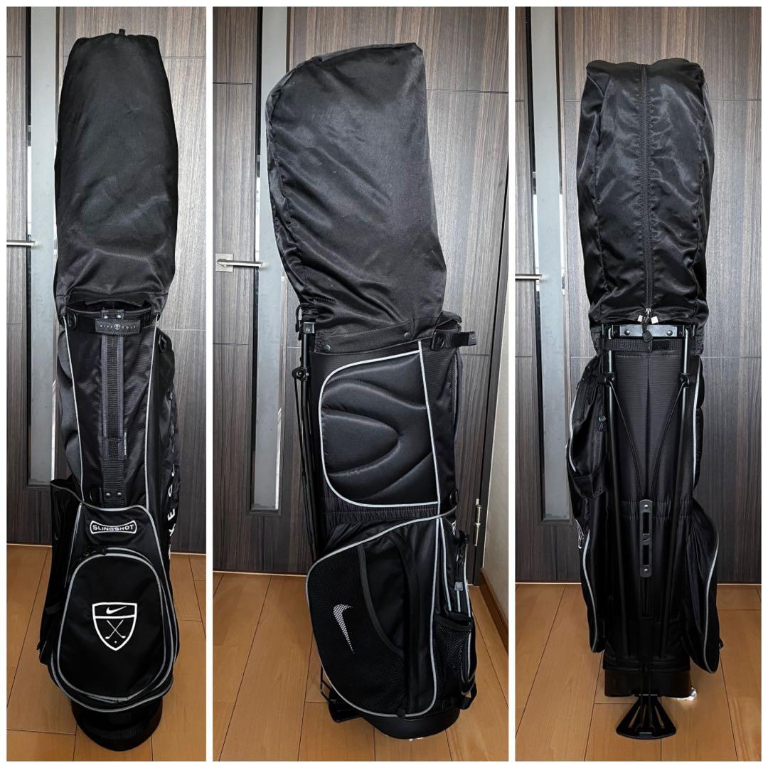 美品NIKE GOLF ナイキゴルフ　スタンド型キャディバッグ　希少旧ロゴ　黒