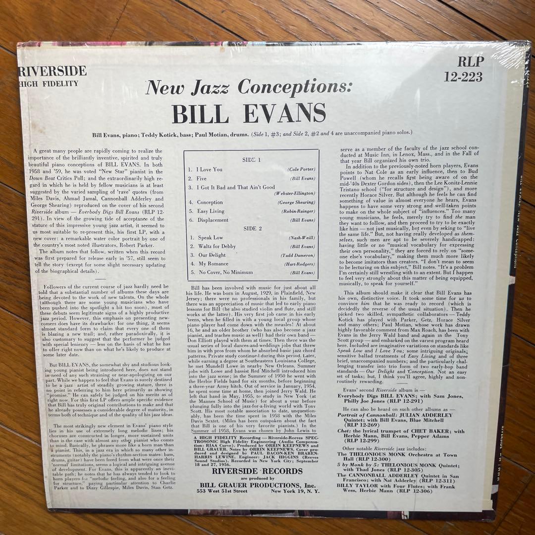 洋楽 BILL EVANS. Jazz Conceptions RLP 12-223